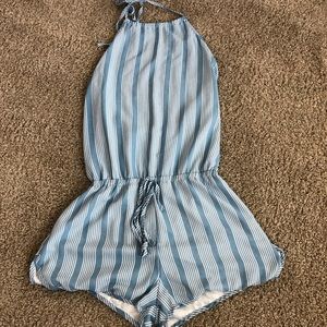Halter top Romper/ Bathing Suit Cover Up